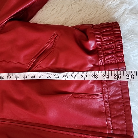 RICARD PELLS BARCELONA Men's Red 100%  Leather Jacket Made In Spain - Picture 5 of 16